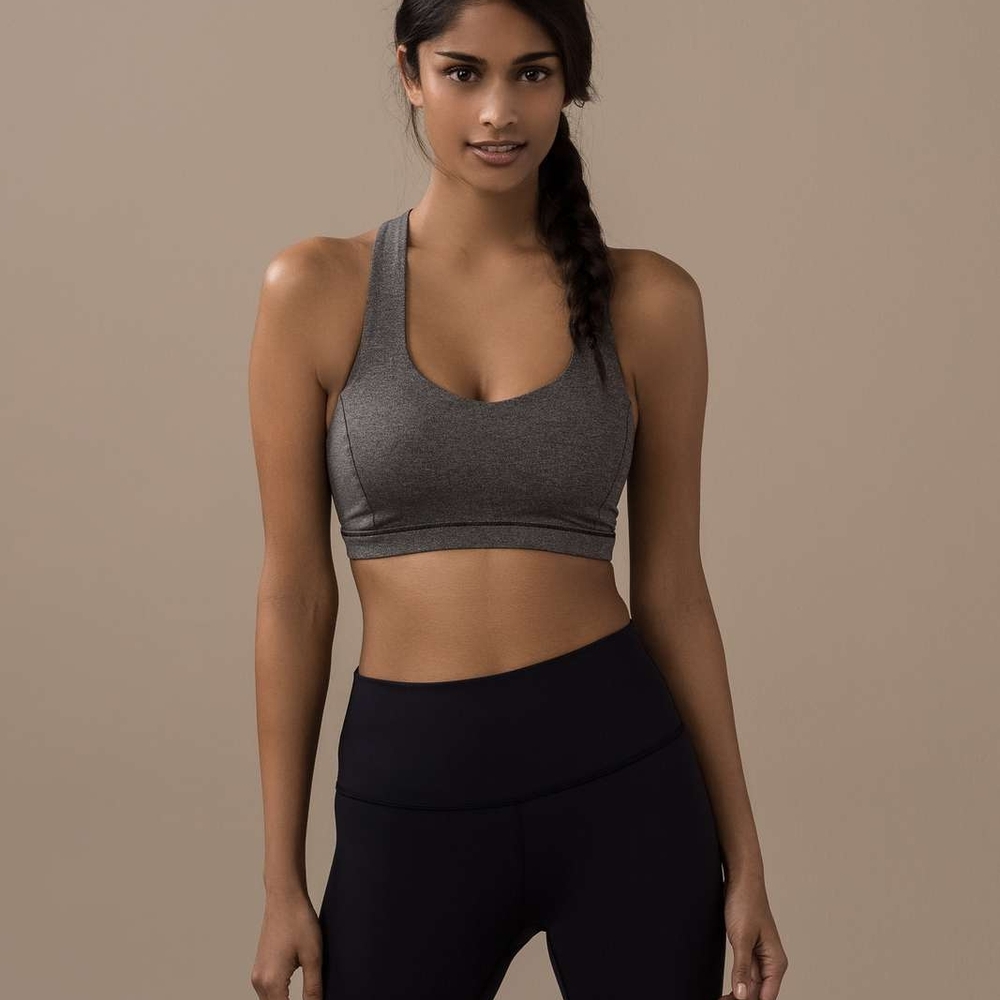 Lululemon Free To Be Serene Bra Heathered Grey/Black